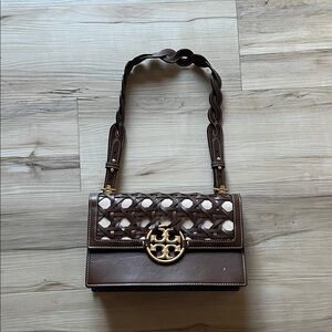 Brown Tory Burch Leather Shoulder Bag